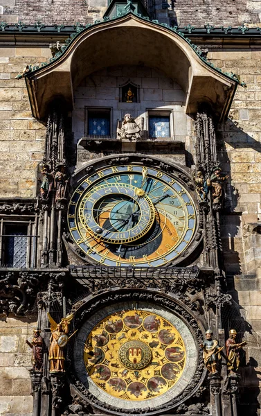 O relógio astronômico de Praga, ou orloj de Praga — Fotografia de Stock