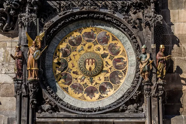 L'orologio astronomico di Praga, o Praga orloj — Foto Stock