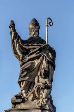 staue charles Köprüsü'nde Prag, Çek Cumhuriyeti.
