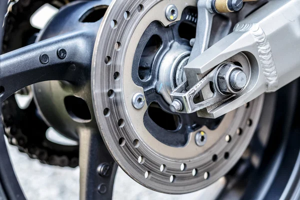 Motorcycle wheel brake background in motorbike, motorcycle wheel — Stock Photo, Image
