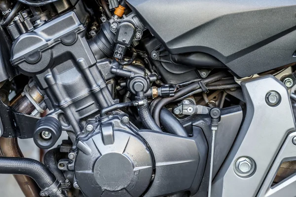 Motorcycle engine close-up detail background — Stock Photo, Image