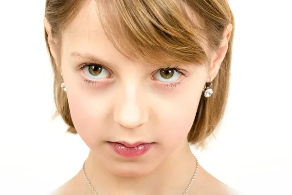 Retrato de estúdio de menina bonita jovem — Fotografia de Stock