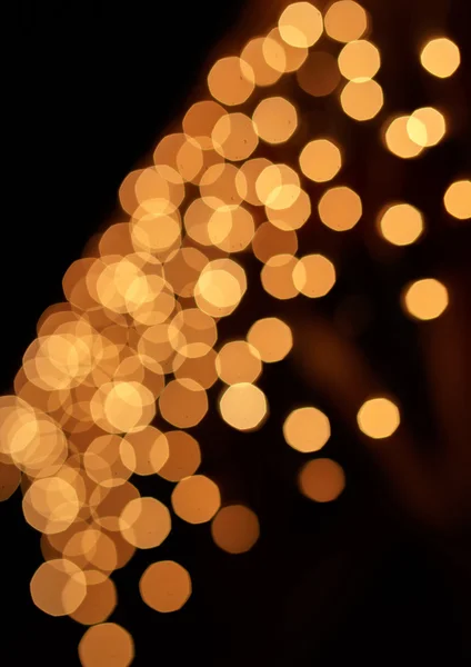 Abstracte achtergrond. Wazig kleurrijke cirkels bokeh van kerstverlichting — Stockfoto