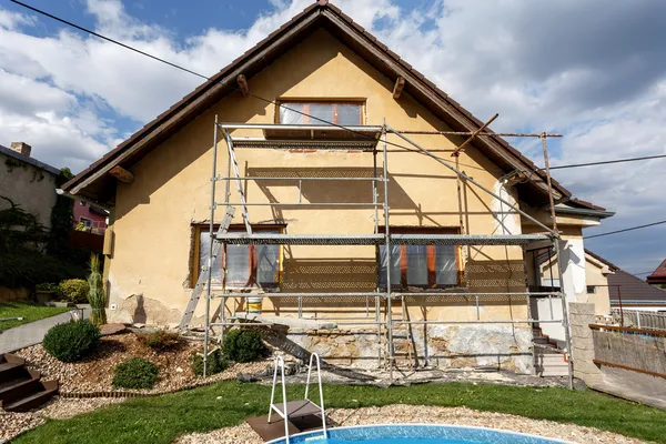 Construction or repair of the rural house — Stock Photo, Image