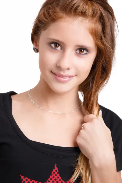 Studio portrait of young beautiful girl — Stock Photo, Image