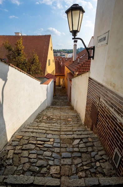 Calle Pintoresca Estrecha Con Edificios Coloridos Centro Histórico Ciudad Medieval — Foto de Stock