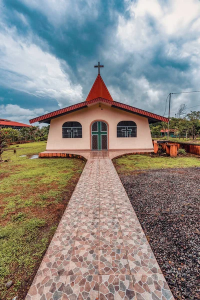 Small Rural Church Iglesia Adventista Del Septimo Dia Esperanza Pococi — Fotografia de Stock