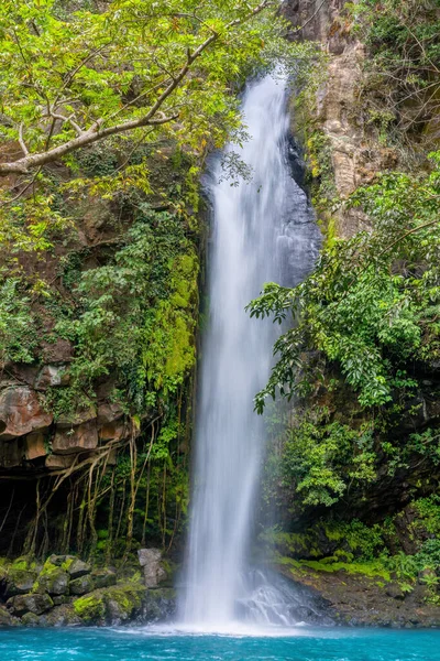 Catarata Cangreja Versteckter Wasserfall Umgeben Von Grünen Bäumen Vegetation Felsen — Stockfoto