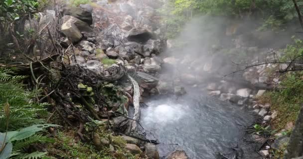 Jeotermal aktivite fümerolleri, Kosta Rika — Stok video