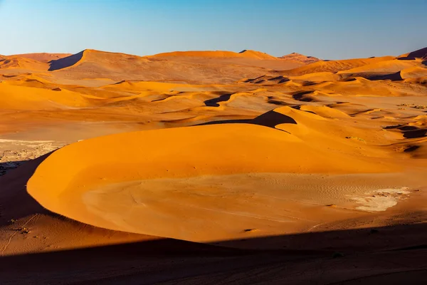 Arid Dead Sunrise Landscape Famous Dead Vlei Namib Desert Dune — Stock Photo, Image