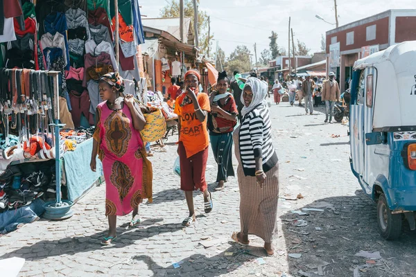 Mojo Región Oromia Etiopía Mayo 2019 Mujer Mercado Ciudad Mojo — Foto de Stock