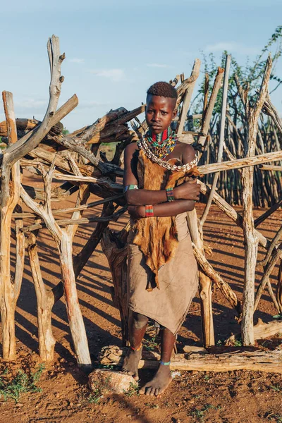 Turmi Omo River Valley Äthiopien Mai 2019 Porträt Einer Jungen — Stockfoto