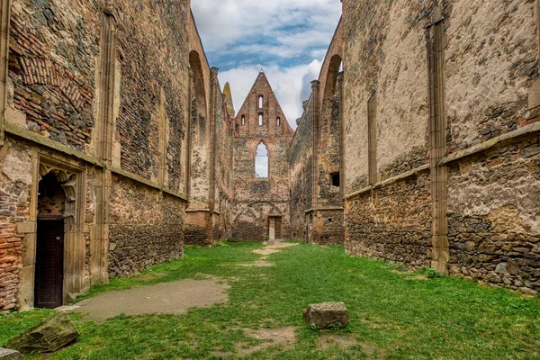 Rosa Coeli Monastery Ancient Catholic Ruin Monastery Dolni Kounice City — Stok fotoğraf