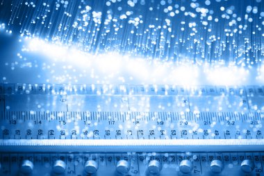 Fiber optik arka plan ile lots-in ışık lekeleri