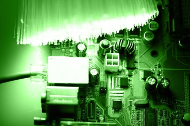 Fiber optik arka plan ile lots-in ışık lekeleri