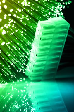 Fiber optik arka plan ile lots-in ışık lekeleri