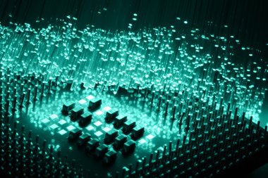 Fiber optik arka plan ile lots-in ışık lekeleri