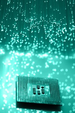 Fiber optik arka plan ile lots-in ışık lekeleri