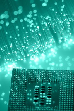 Fiber optik arka plan ile lots-in ışık lekeleri