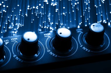 Fiber optik arka plan ile lots-in ışık lekeleri