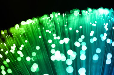 Fiber optik arka plan ile lots-in ışık lekeleri