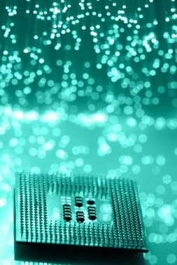 Fiber optik arka plan ile lots-in ışık lekeleri