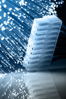 Fiber optik arka plan ile lots-in ışık lekeleri