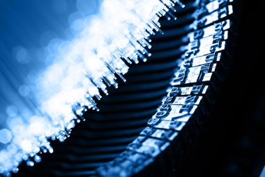 Fiber optik arka plan ile lots-in ışık lekeleri