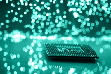 Fiber optik arka plan ile lots-in ışık lekeleri
