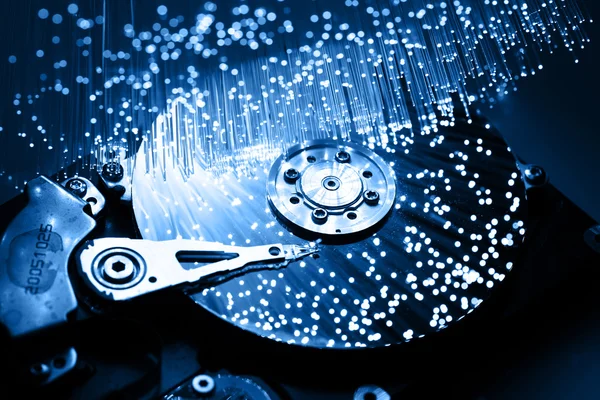 Fiber optik arka plan ile lots-in ışık lekeleri