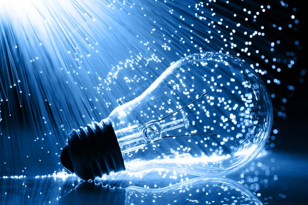 Fondo de fibra óptica con muchos puntos de luz —  Fotos de Stock