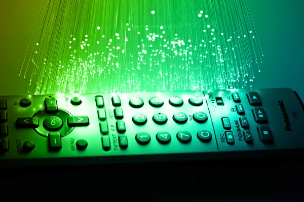 Glasfaser-Hintergrund mit vielen Lichtpunkten — Stockbild Glasfaser-Hintergrund mit vielen Lichtpunkten — Stockfoto