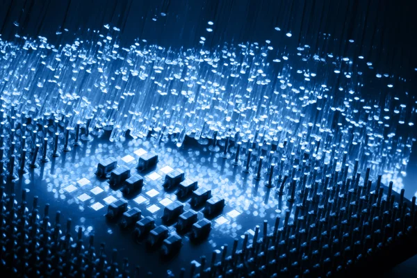 Fiber optik arka plan ile lots-in ışık lekeleri