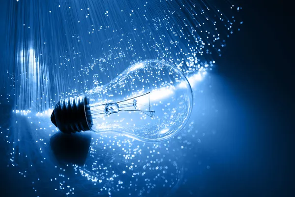 Fiber optik arka plan ile lots-in ışık lekeleri