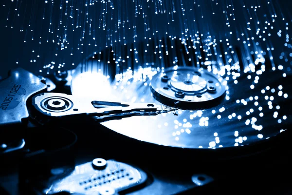 Fiber optik arka plan ile lots-in ışık lekeleri