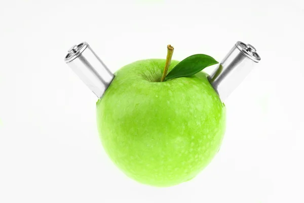Pojęcie władzy zielone jabłko — Zdjęcie stockowe