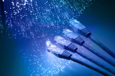 Fiber optik arka plan ile lots-in ışık lekeleri