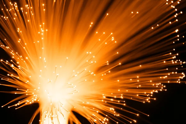 Fibra ottica sfondo con un sacco di punti luce — Foto Stock