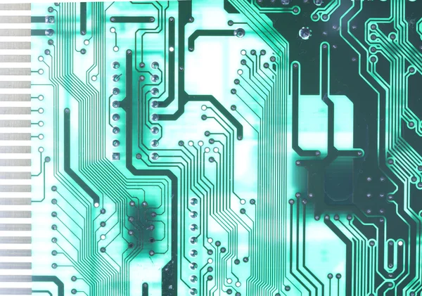 Elektronik teknoloji arka planda yeşil