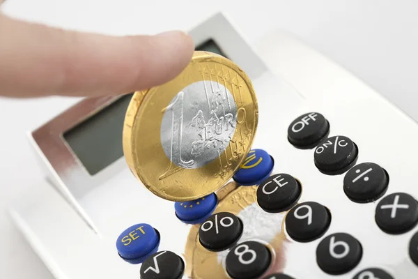 Rekenmachine over geld — Stockfoto