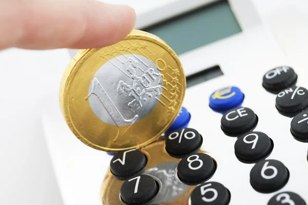 Rekenmachine over geld — Stockfoto