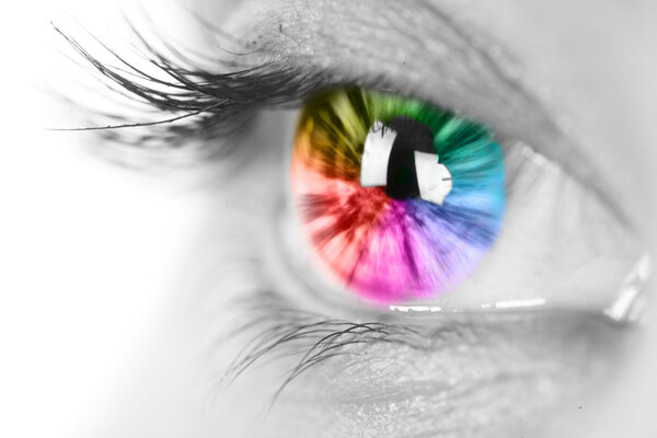 Colorful eye Stock Photo