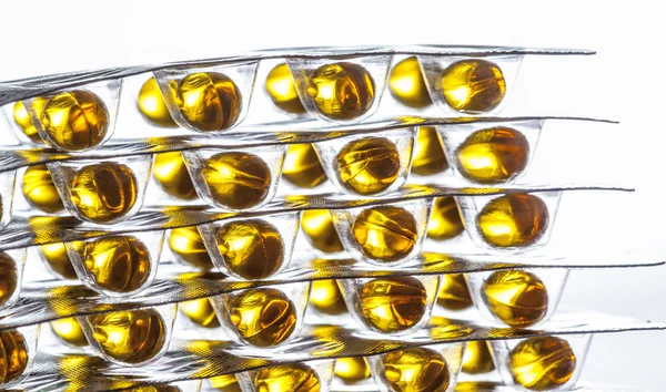 Fish oil pills over — Stock Photo, Image