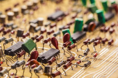 Vintage nüfuslu baskılı devre kartı