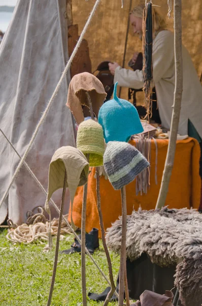 Hats at the viking festival — Stock Photo, Image