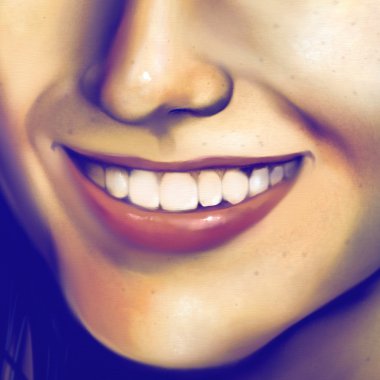 Gülümseyen genç kadın