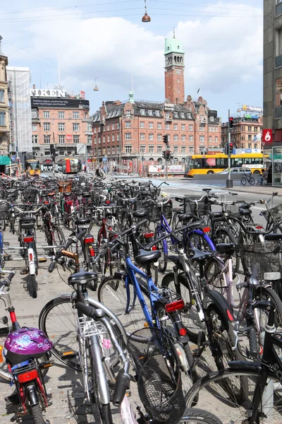 在哥本哈根的自行车 图库图片