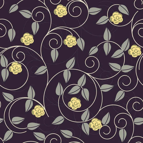 Fondo de flores sin costura vectorial — Vector de stock