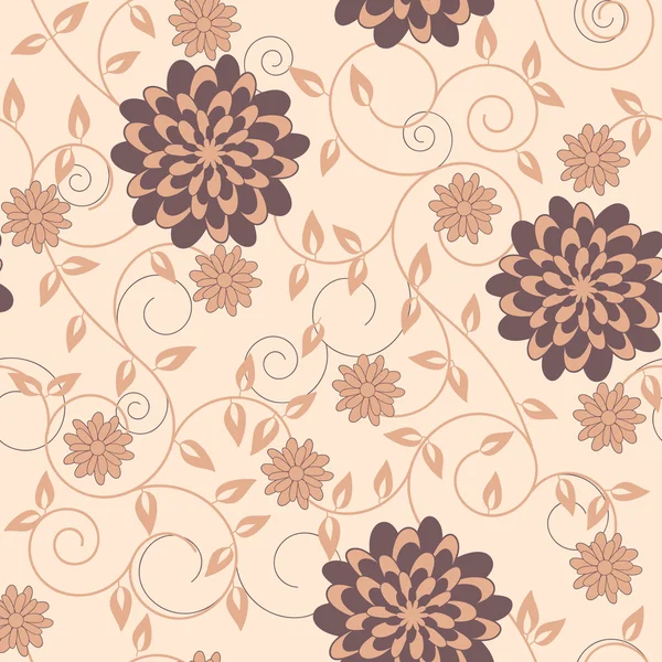 Fondo de flores sin costura vectorial — Vector de stock