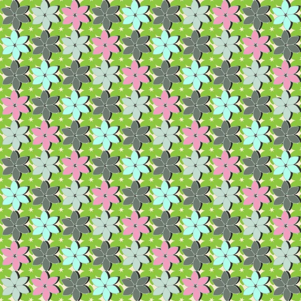 Vector seamless flower pattern — Stock Vector